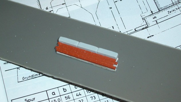 Rohling (Bahnsteigkante Spur N) für eine Silikonform