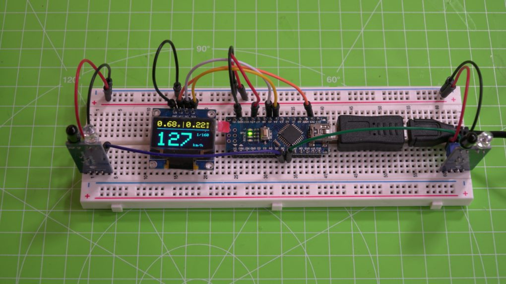 Versuchsaufbau MoBa-Speed for Arduino und Messwerte