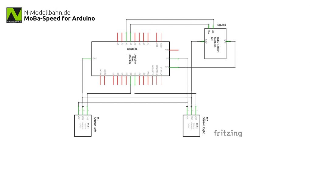 MoBa-Speed for Arduino Schaltplan
